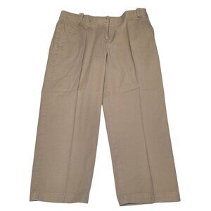 Talbots Signature‎ Crop Petite Pants Capri Khaki Womens 10 P Short Work Office